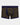 Bold Stripe Mens Trunk in BLACK/OAK BUFF STRIPE. Flat lay front view