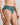 Model wears Laurel High Cut Brief in MEDITERRANEA. On body side view