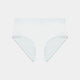 Cotton Logo Full Brief in WHITE. Flat lay front view