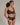 Midnight Express Underwire Bra in BLACK. Flat lay back view