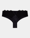 Amara Brazilian Brief in BLACK. Flat lay front view