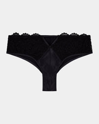 Amara Brazilian Brief in BLACK. Flat lay front view