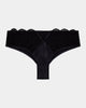 Amara Brazilian Brief in BLACK. Flat lay front view