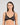 Model wears Sheer Impact Underwire Bra in BLACK. On body front view