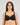 Model wears Laurel Underwire Bra in BLACK. On body front view