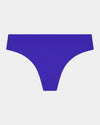 Seamless Soft Thong in DAZZLING BLUE. Flat lay front view
