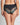 Model wears Eloquence Full Brief in BLACK/DEEP LAKE. On body back view