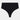 No Show Thong in BLACK. Flat lay front view