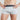 Model wears Organic Cotton Mens Trunk in LIGHT GREY MARL. On body front view
