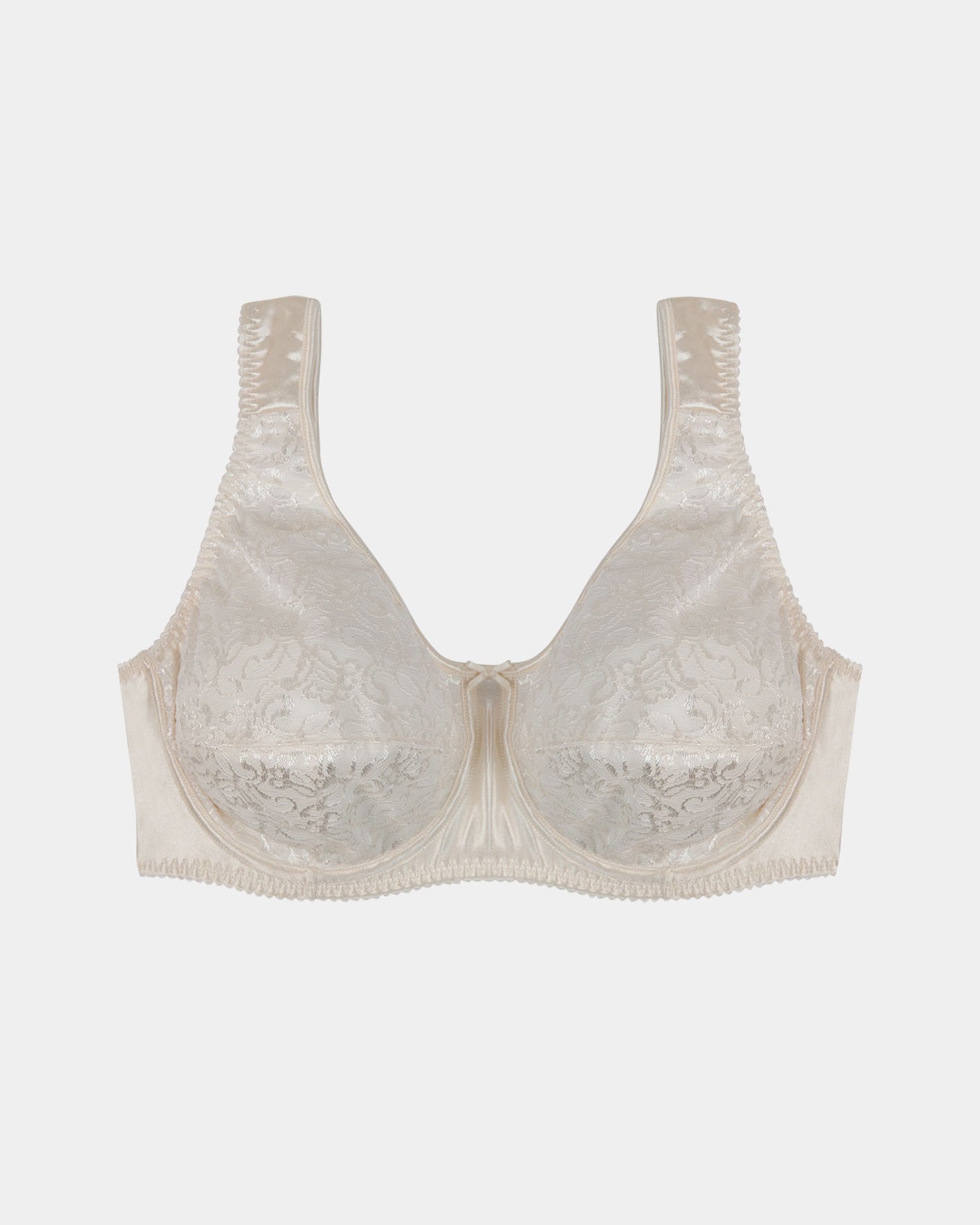 Carolina Underwire Bra in ANTIQUE WHITE. Flat lay front view