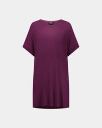 Belle Bamboo Nightie in FIG. Flat lay front view