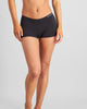 Model wears Simply Seamless Boyshort in BLACK. On body front view