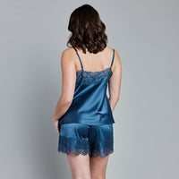 Model wears Eve Cami & Short in STARGAZER. On body back view
