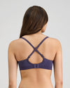 Model wears Bendon Body Contour Bra in PURPLE VELVET. On body back view