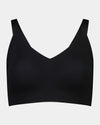 Comfit Collection Wire Free Bra in BLACK. Flat lay front view
