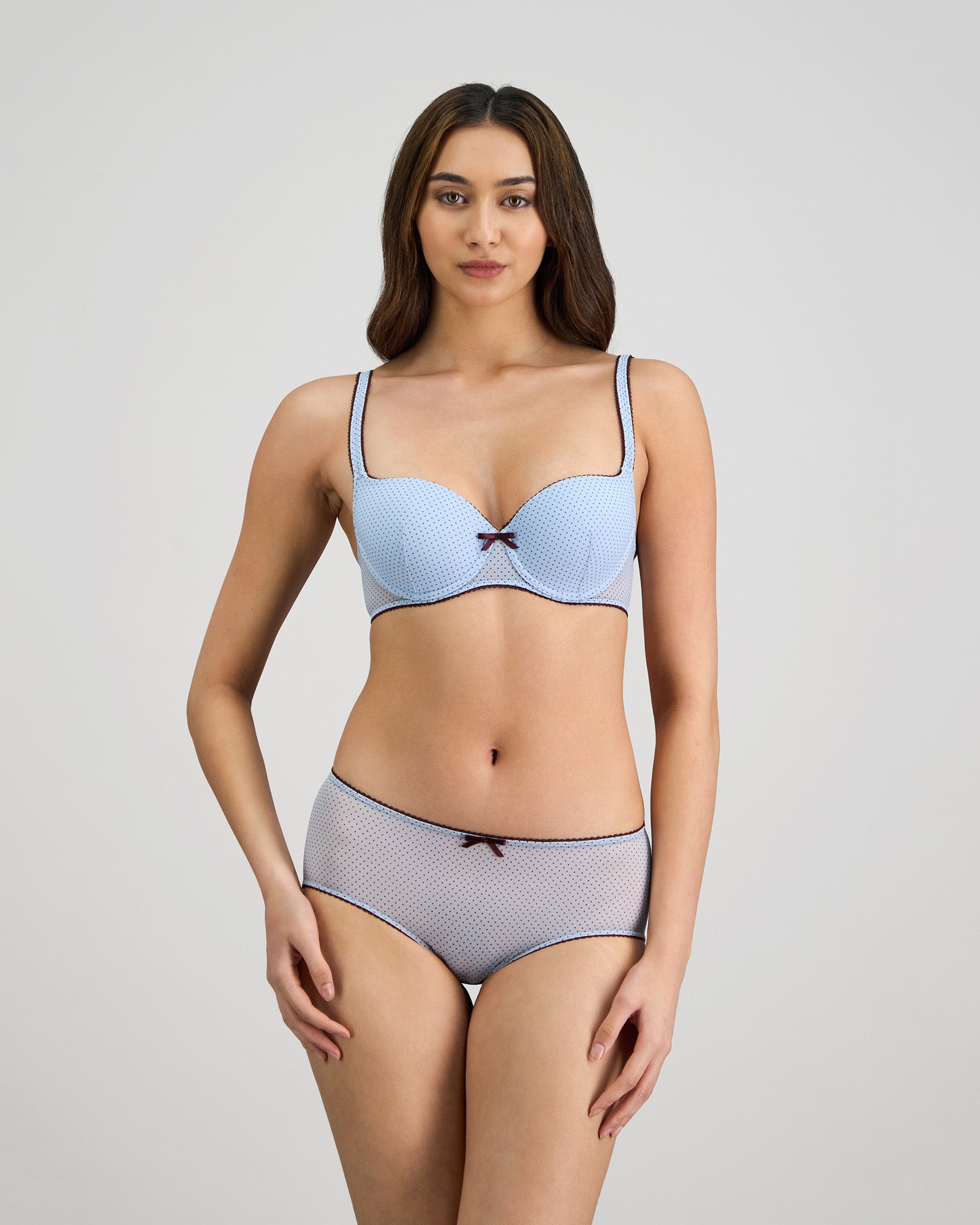 Harmony 2.0 Contour Bra in SKYWAY/FIG. Flat lay back view