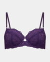 Only Mine Contour Bra in PURPLE VELVET. Flat lay front view