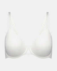 Comfit Collection Contour Bra in WHITE. Flat lay front view