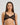 Model wears Lace Impact Underwire Bra in BLACK. On body front view