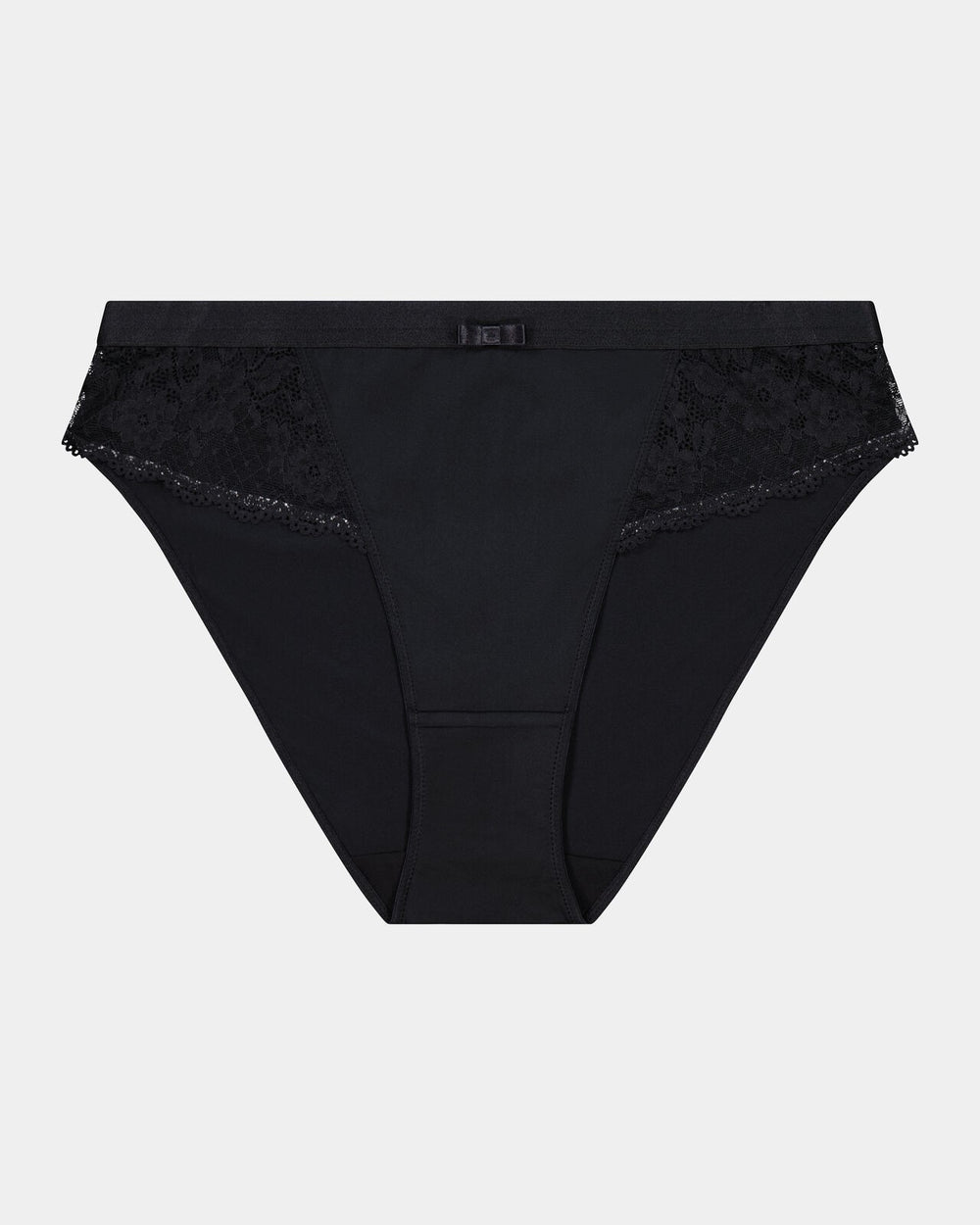 Selene Bikini in BLACK. Flat lay front view