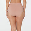 Model wears Freestyle Full Brief in COCOA. On body back view
