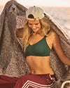 Comfit Collection Wire Free Bra in RAIN FOREST. Feature shot