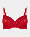 Laura Underwire Bra in SALSA. Flat lay front view