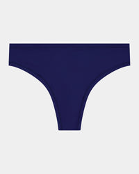 Extra-Ordinary Thong in Medieval Blue. Flat lay front view