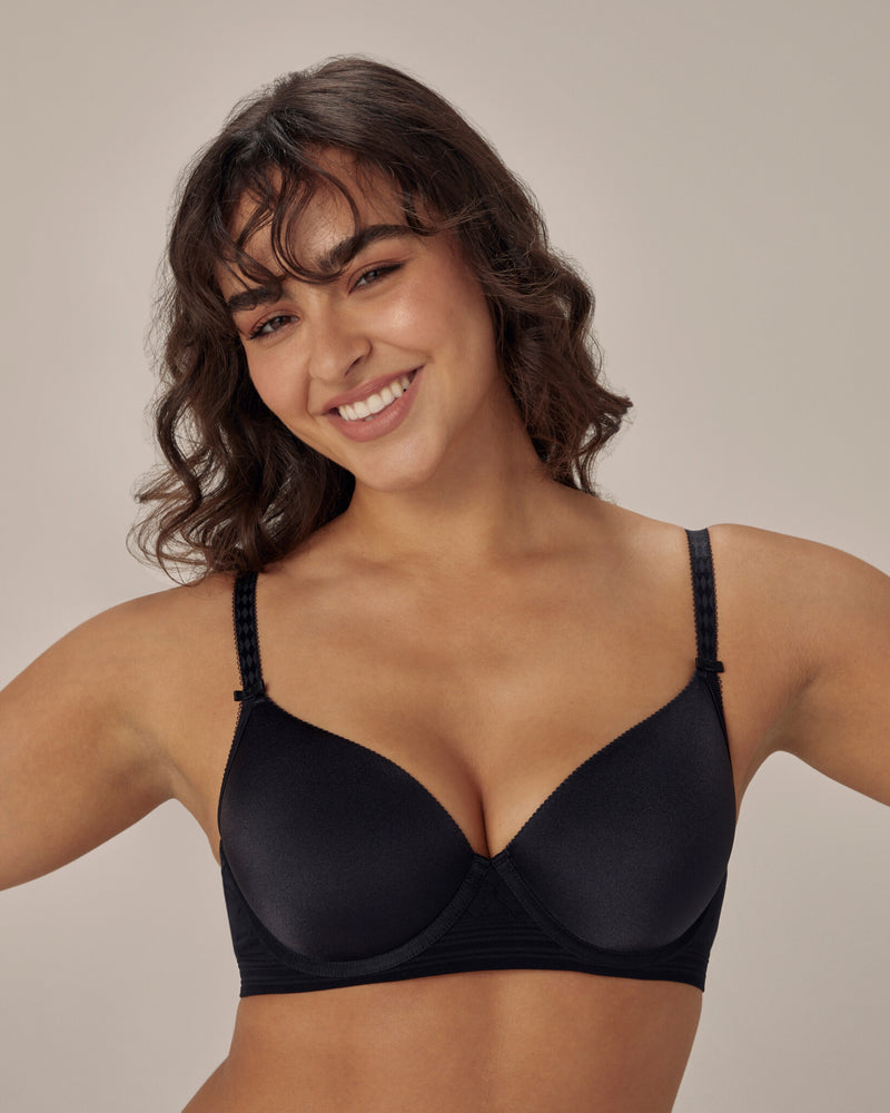 Bendon Body Contour Bra in BLACK. Feature shot