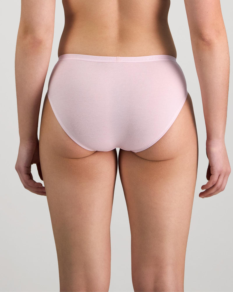 Model wears Body Cotton Bikini in FESTIVAL BLOOM. On body back view