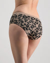 Seamless Jacquard Full Brief in LEOPARD LOVER. Flat lay back view
