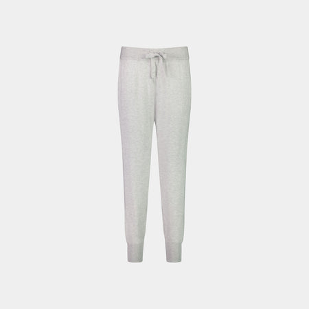 Insomnia Jogger in LIGHT GREY MARLE. Flat lay front view