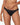 Model wears Simply Me Thong in BLACK. On body front view