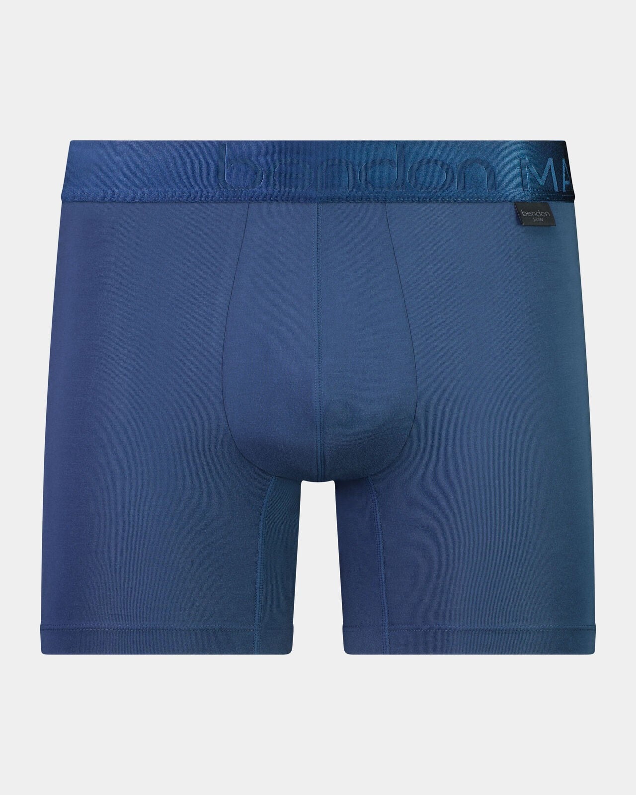 Bamboo Mens Trunk in BLUE WING TEAL. Flat lay front view