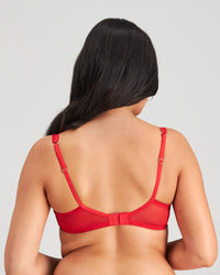 Model wears Giuliana Underwire Bra in SALSA. On body back view