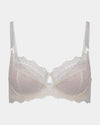 Only Mine Underwire Bra in WHITE. Flat lay front view
