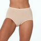 Model wears Body Cotton Full Brief in NATURAL. On body front view