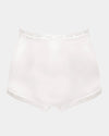 Nylon Tricot Full Brief in WHITE. Flat lay front view