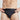 Model wears Bamboo Mens Brief in BLACK. On body front view