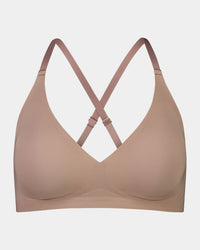 Comfit Collection Wire Free Bra in MOCHA. Feature shot