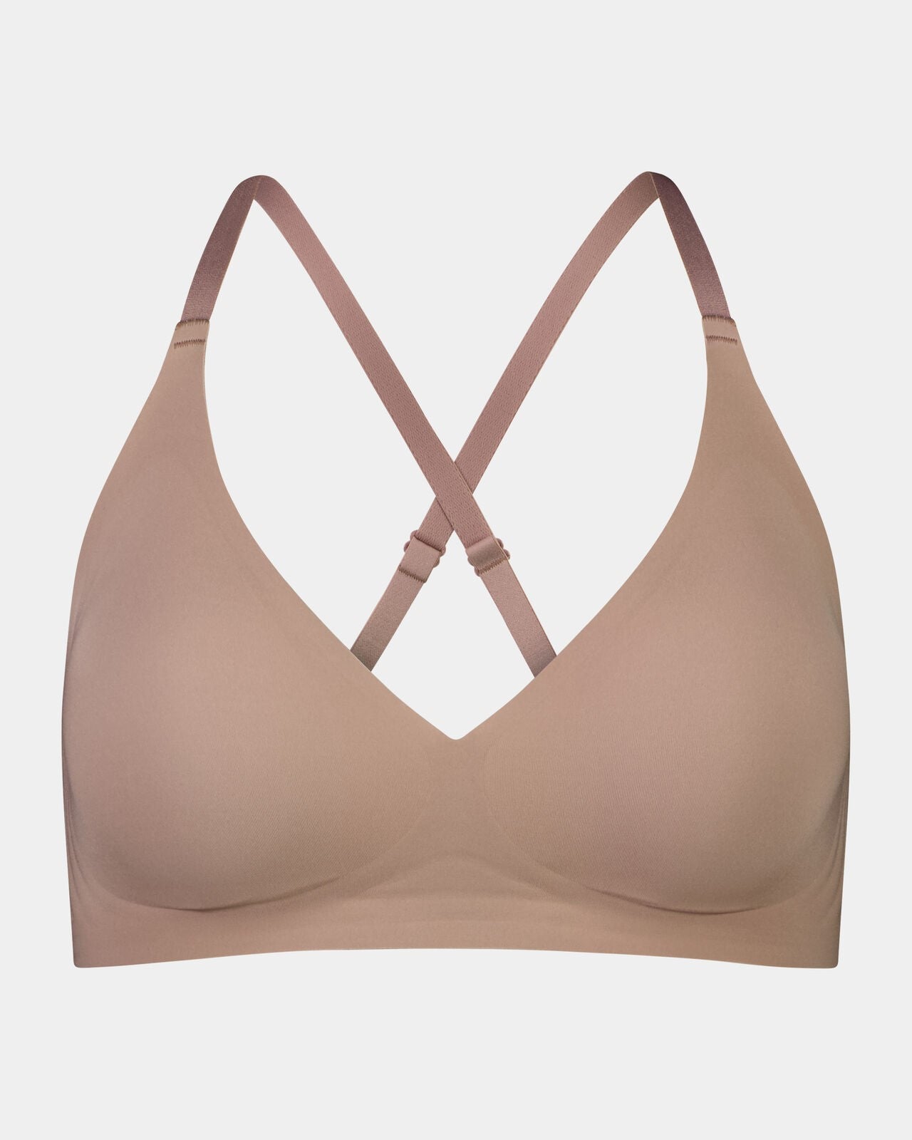 Comfit Collection Wire Free Bra in MOCHA. Feature shot