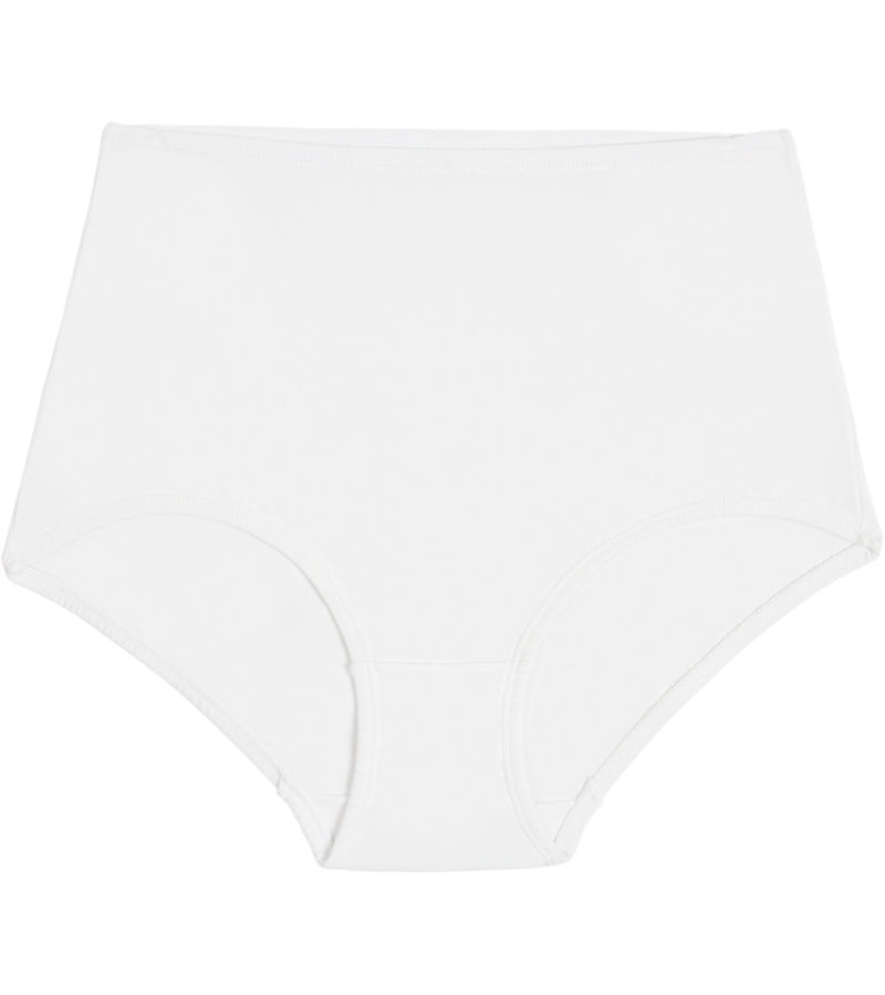 Freestyle Full Brief in WHITE. Flat lay front view