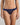 Model wears My Fit Lace Thong in Medieval Blue. On body front view