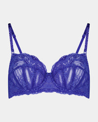 Sofia Underwire Bra in DAZZLING BLUE. Flat lay front view