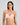 Model wears Simply Seamless Contour Bra in SILVER PINK. On body front view