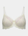Dreamscape Underwire Bra in EGRET. Flat lay front view