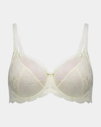 Dreamscape Underwire Bra in EGRET. Flat lay front view