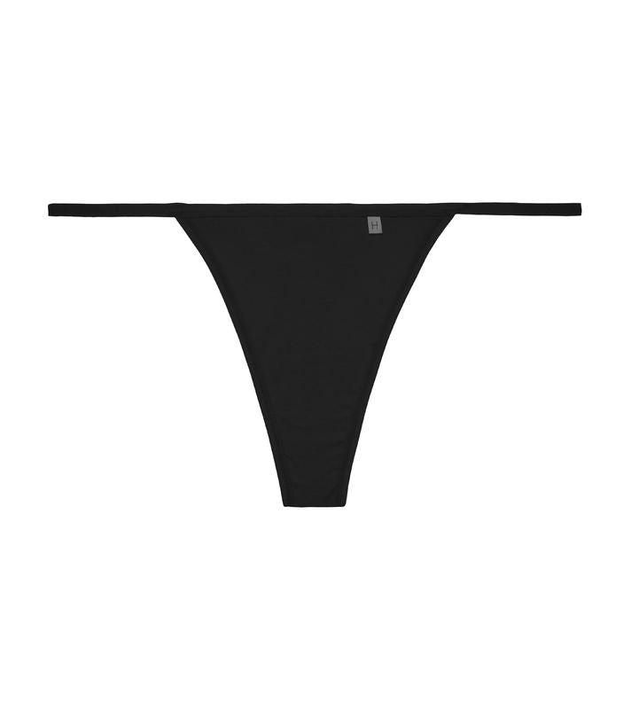 Clemence Thong in BLACK. Flat lay front view