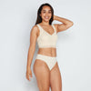 Comfit Collection Crop Top in NOVELLE PEACH. Feature shot