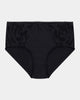 Milla Midi in BLACK. Flat lay front view